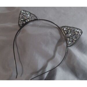 Rhinestone Cat Ear Headband Costume